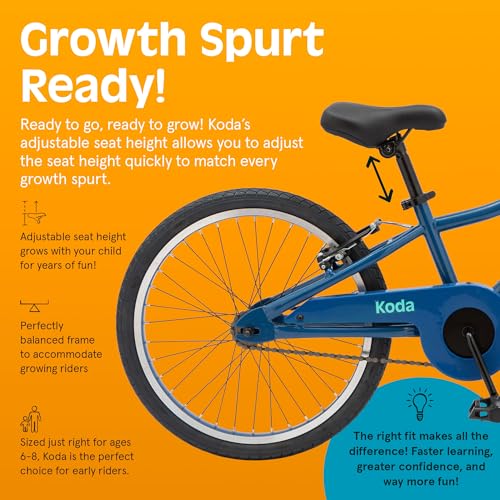 Image of Retrospec Koda Plus Kids Bike for Boys & Girls Ages 6-8 Years - Children's Bicycle, Adjustable Seat & Handlebars