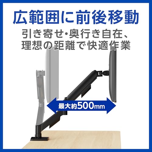 グリーンハウス モニターアーム GH-AMDX1-BK