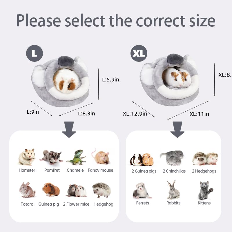Image of EAEDMY Guinea Pig Bed House & Hideout for Rat Bearded Dragon Hedgehog Ferret to Sleep and Hide, Guinea Pig Cage Accessories Habitat Decor (X-Large, 4.Koala)