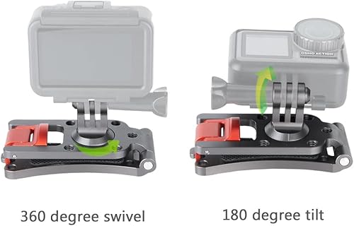 Miniatura 6 de NICEYRIG Abrazadera de montaje de mochila para GoPro Hero 11/10/9/8/7/6, DJI Osmo Action 4, clip de montaje universal para correa de mochila
