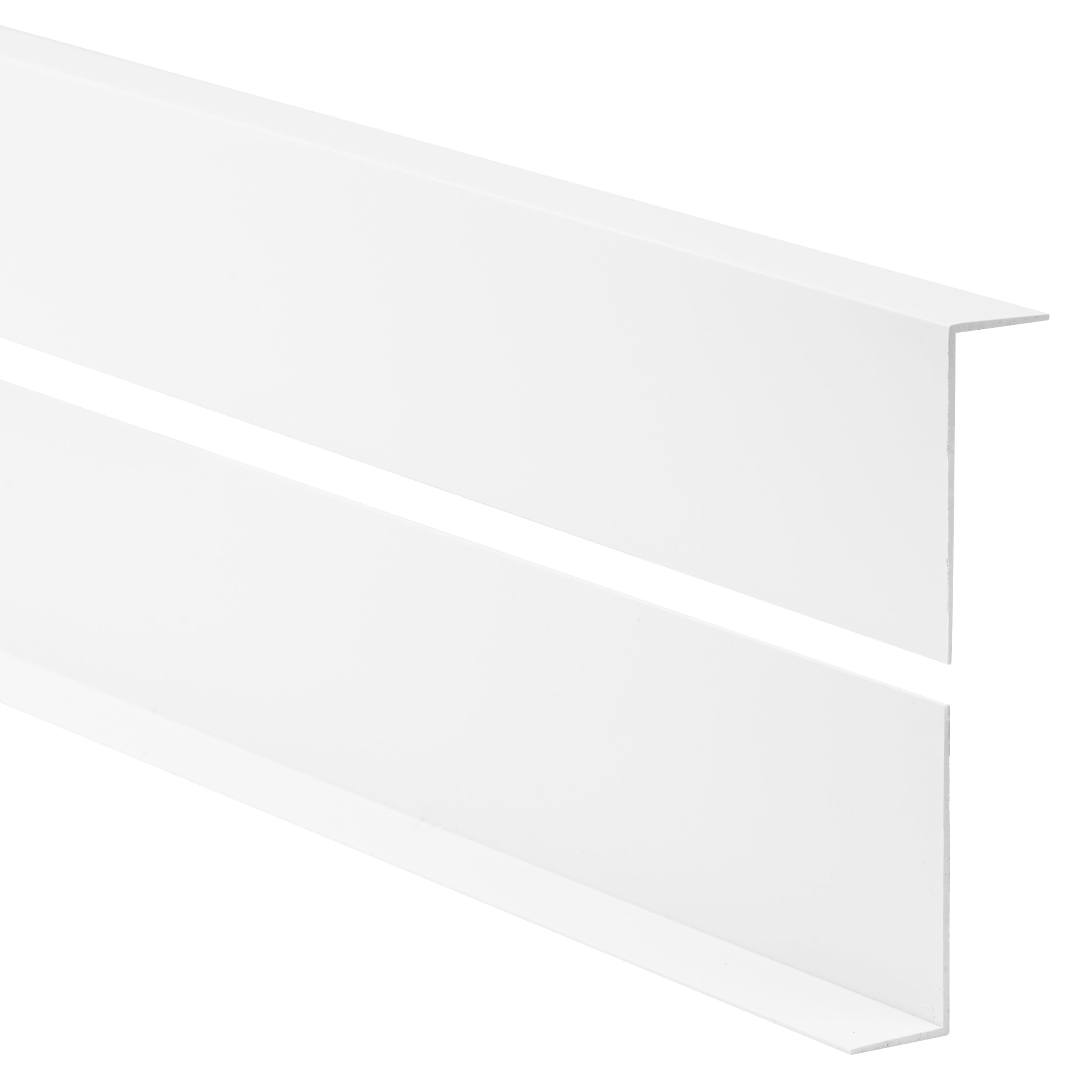Quest Angle de protection des bords en PVC - Sans ruban adhésif - Barre d'angle et protection des coins - 50 x 20 mm - 200 cm - Blanc