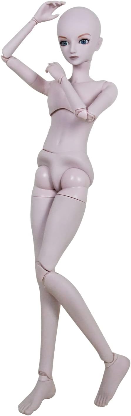 1/3 BJD Doll 60cm 24in Ball Jointed Doll Male Body - 26 Articulated Joints, Replaceable Eyes, 3 Eye Colors - Customizable Makeup - Perfect Collectible and Gift