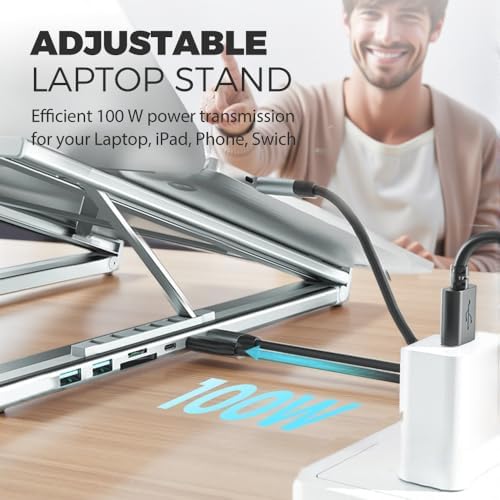 QITELL 8-in-1 USB-C Laptop Stand & Docking Station - 5
