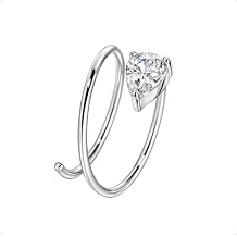 20 Gauge 10mm Spiral Twist Nose Ring Hoop, Double Hoop Nose Ring