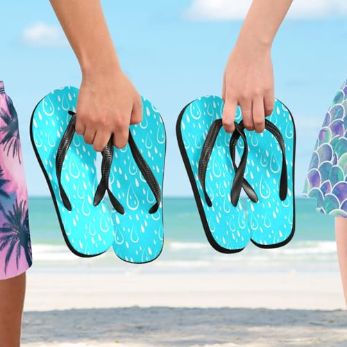 STAYTOP Blue Raindrops Flip Flops Sandals of Men's & Women's,Sandals Beach Slippers Shower Slides4