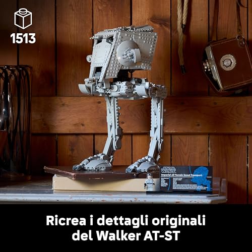 Star Wars 75417 Walker AT-ST - Set da Costruire per Adulti - Kit di Modellismo UCS da Esposizione con Minifigure e Targa Informativa - Regalo da Collezione per i Fan - Lego - Immagine 3