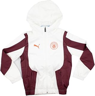 PUMA 2023-2024 Manchester Blues Pre-Match Woven Anthem Jacket (White) - Kids