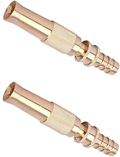 2 peças de bocal de mangueira de latão – bocal de mangueira de alta pressão para mangueira de jardim – pulverizador de bocal de mangueira de água de fácil torção – pulverizador de bocal de latão para lavagem de carro – bocal de spray de mangueira de latão para mangueira