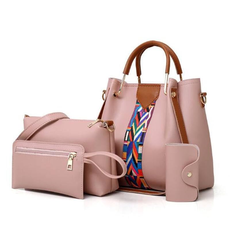 Handbag Set for Women 4 Pcs Combo, PU Leather - Sling Bag, Zip Wallet and Card Holder, Spacious Ladies Purse Set for Office, Travel, Shopping and College Use-image-35