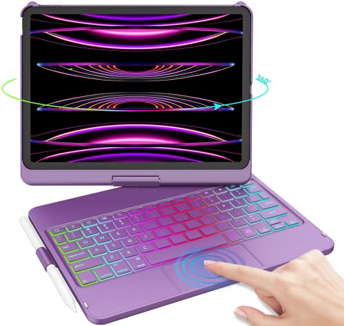 Teclado para iPad de 11 pulgadas con retroiluminación de 10 colores