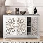 Galano Culbin 3 Door Storage Cabinet Accent Furniture Cupboard for Living Room Hallway Kitchen Sideboard Buffet Table 1567 D x 4571 W x 2929 H Dusty Grey Oak