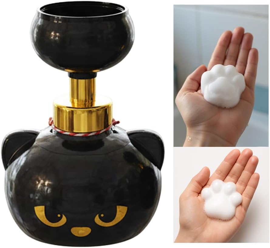 Cat Paw Print Soap Shampoo Foam Dispenser - Refillable Cute Soap Pump Foamer for Kitchen Bathroom