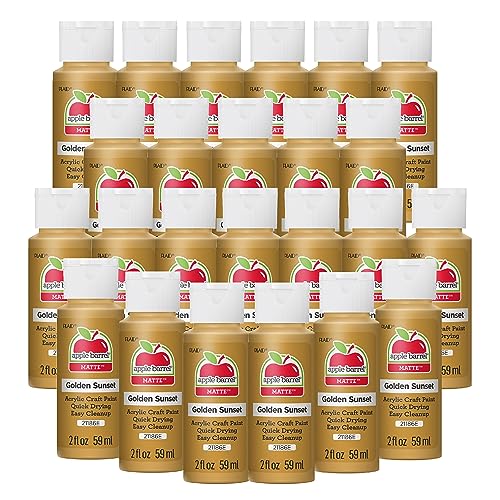 Apple Barrel Acrylic Paint in Assorted Colors (2 Ounce), Golden Sunset (Pack of 24)