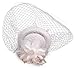 Coolwife Fascinator Hats Pillbox Hat British Bowler Hat Flower Veil Wedding Hat Tea Party Hat (B White)