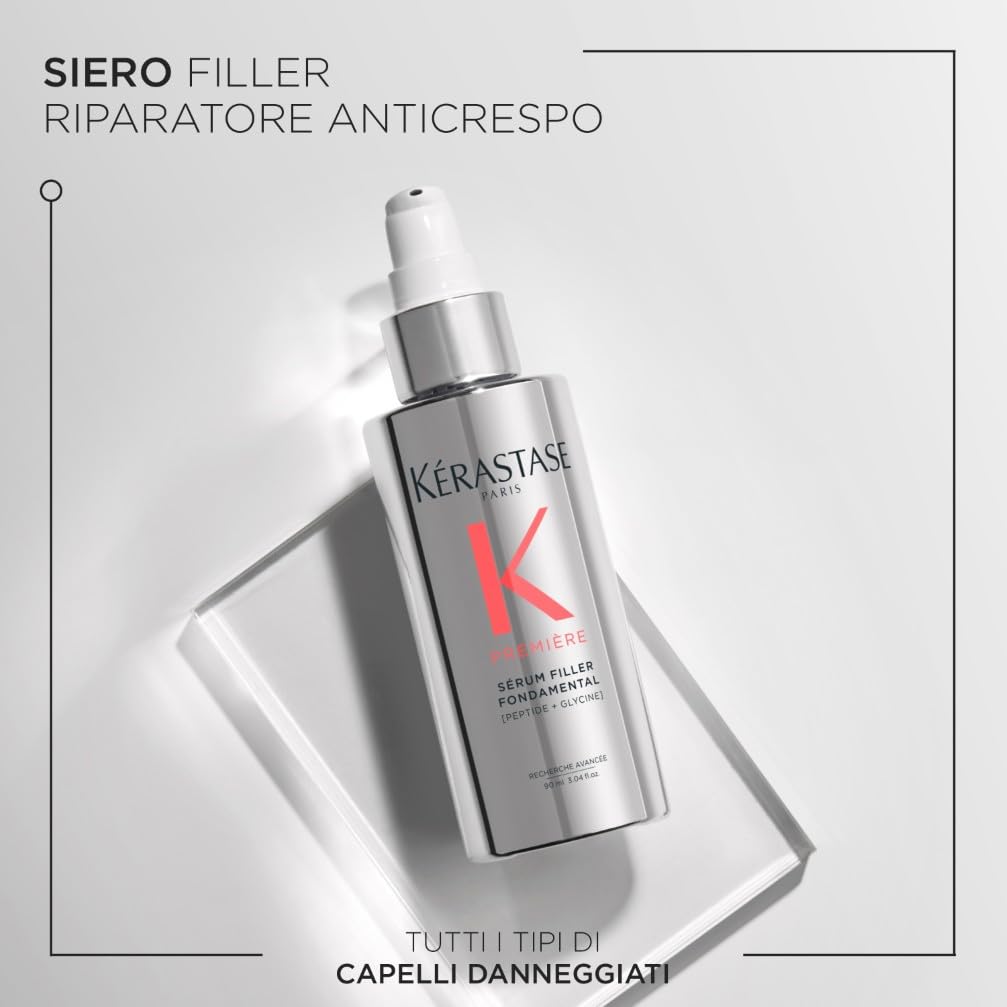 Kérastase, Premiére, Siero Filler Riparatore, Per Capelli Danneggiati, Azione Anti-Crespo, Capelli Più forti, Serum Réparateur, 90 ml