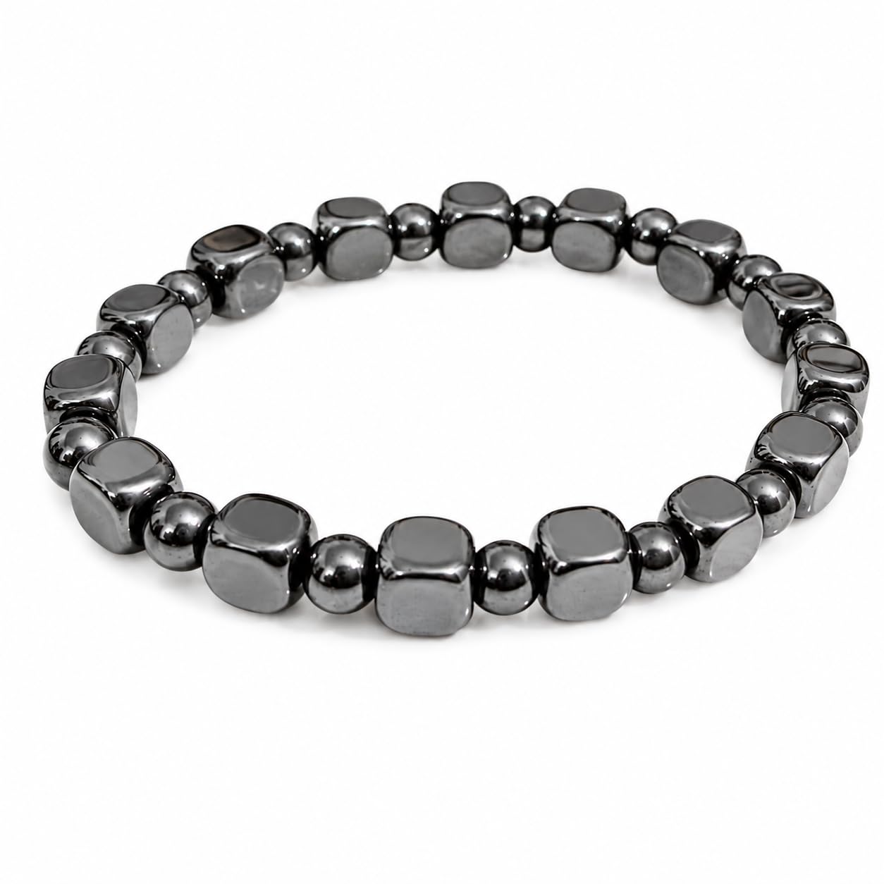 Strand Black Stone Unisex Contemporary One Size 10 g Hematite Bracelet, 10 cm-image-21