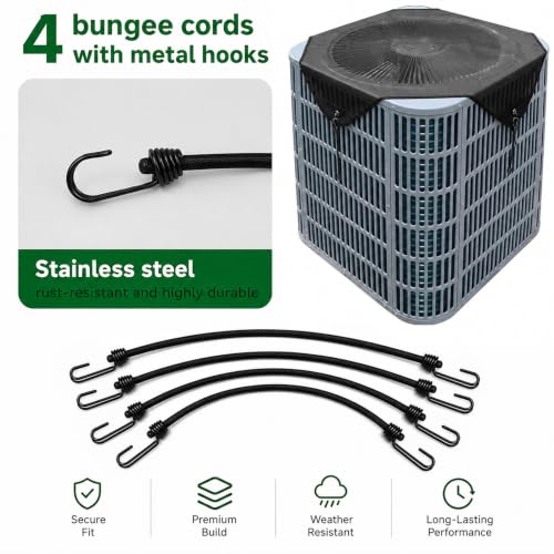 Image of 36x36 Central Air conditioner Covers for Outside, Larger Mesh AC Unit Covers Outdoor - Top Universal Defender