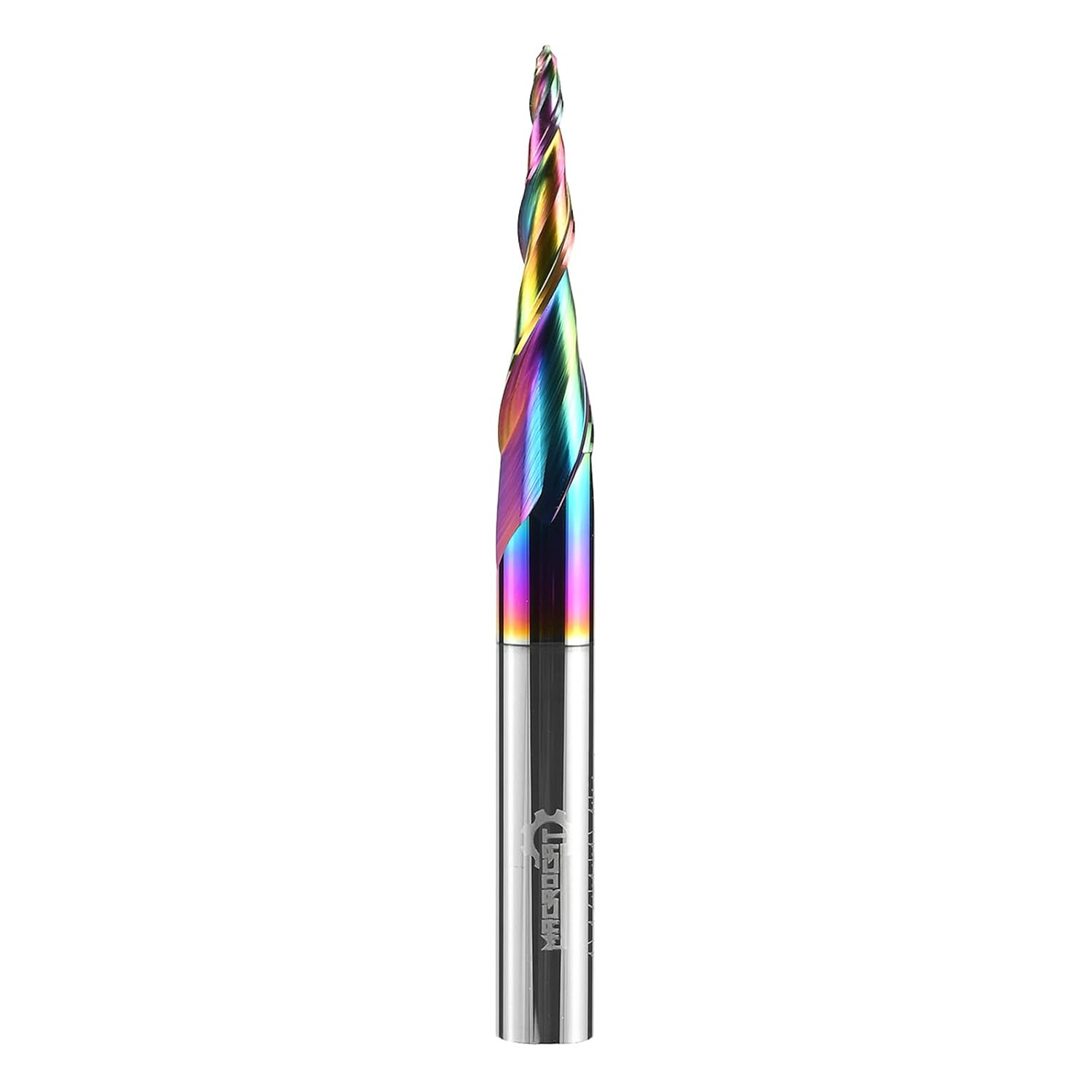 1/4" Shank Taperd Ball Nose End Mill 1/16" Tip Diameter, 1 "Cutting Length, 2.5 "OVL,CNC Bits for Woodworking,3D Carving Engraving, Carbide Router Bits with Extra Long Life DLC Coated