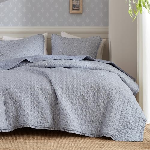 Image of Madison Park Vintage Floral Quilt Set, 3PC King /Cal King Reversible Bed Set