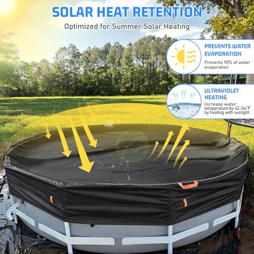 Cubierta solar redonda para piscina 12ft resistente miniatura 2