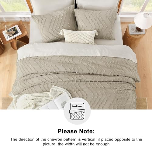Image of Litanika 3 Pcs Oatmeal Boho Oversized Super King Plus Comforter Set