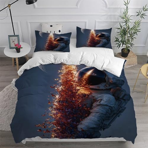 Housse de couette astronaute 3 pièces starry sky impression premium - 6