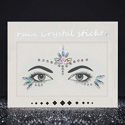 Mermaid Face Gems Stick Jewels For Women Cosplay Mermaid Halloween Club Eye Face Gems Stickers On Rave Party Gift For Kids Eye Face Jewels Temporary Tattoos Festival #TOP1