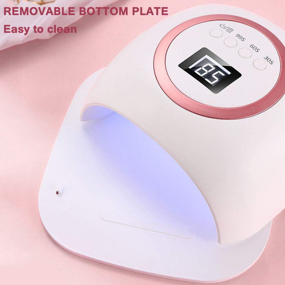 lamparas para uñas. Lámpara de uñas de gel inalámbrica LED de 72 W, secador de uñas LED recargable con batería de alta capacidad de 10000 mAh, luces de uñas de gel profesionales, herramientas de manic