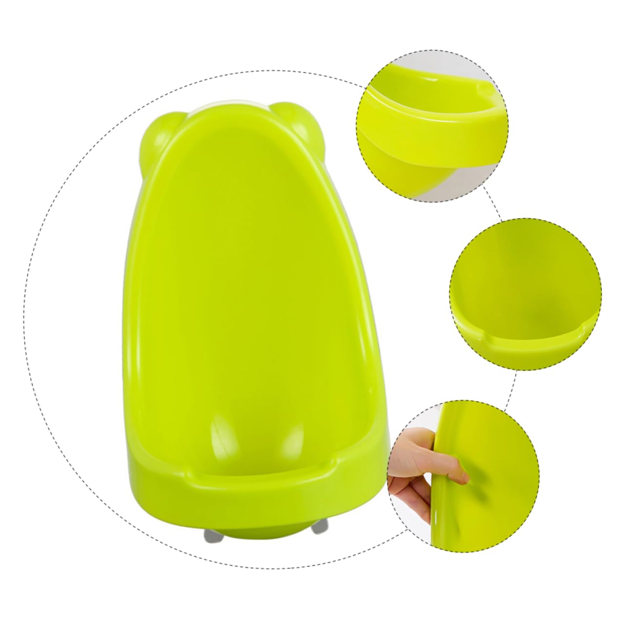 VICASKY 2pezzi Orinatoio Appendere Per Design Vasino Allenamento Per Maschi Colore Giallo Facile Usare e Resistente