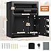 2.8 Cuft Depository Safe with Drop Slot, Anti-Theft Cash Drop Safe with Digital Keypad, Heavy Duty Drop Slot Safes with LCD Display, Drop Commercial Safe for Business Mail Church