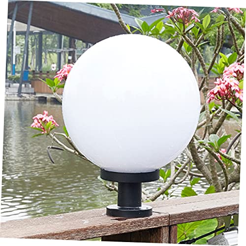 Veemoon Fence Lights Post Lights Outdoor Lanterns Decorative Outdoor Post Light Fixtures Globe Lampshades Deck Lamp Post Garden Column Head Light Lamp Post Light Fence Post Lights Acrylic #TOP4