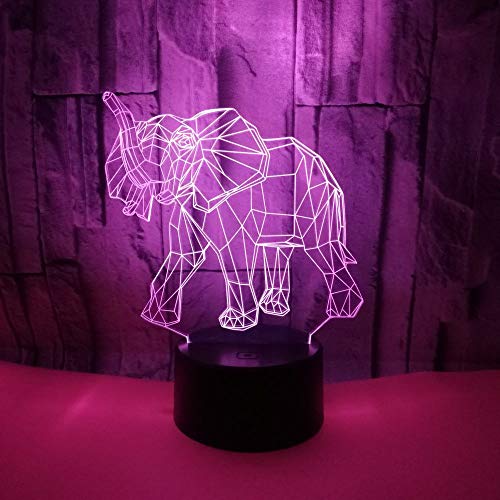 Preisvergleich Produktbild Elephant Colourful 3D Nachtlicht Colourful Touch Fernbedienung Schreibtischlampe Geschenke Vision 3d Tischlampe Weihnachts dekorative Lichter
