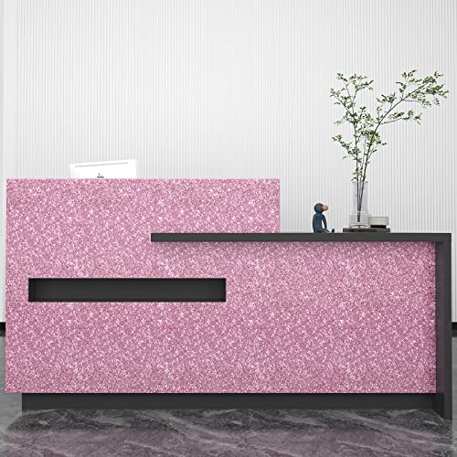 Decotalk Glitter Pink Peel And Stick Wallpaper Sparkle Glitter Wallpaper Pink Glitter Wallpaper 17.7X120 Pink Wallpaper For Walls Removable Peel And Stick Wallpaper Pink Glitter Contact Paper Sparkle #TOP4