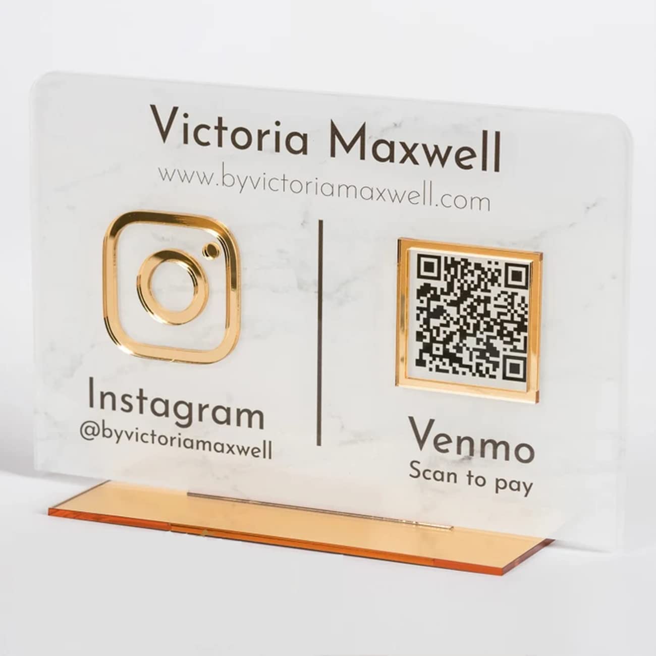 YAGELI Custom QR Code Social Media Sign Facebook Instagram Business Sign Payment Sign Appointmen, Cash App Sign,QR Code Sign, Scan to Pay Sign, CashApp Payment Sign, PayPal Payment Sign, Small Business Payment Plaque, Pop Up Shop (Clear)