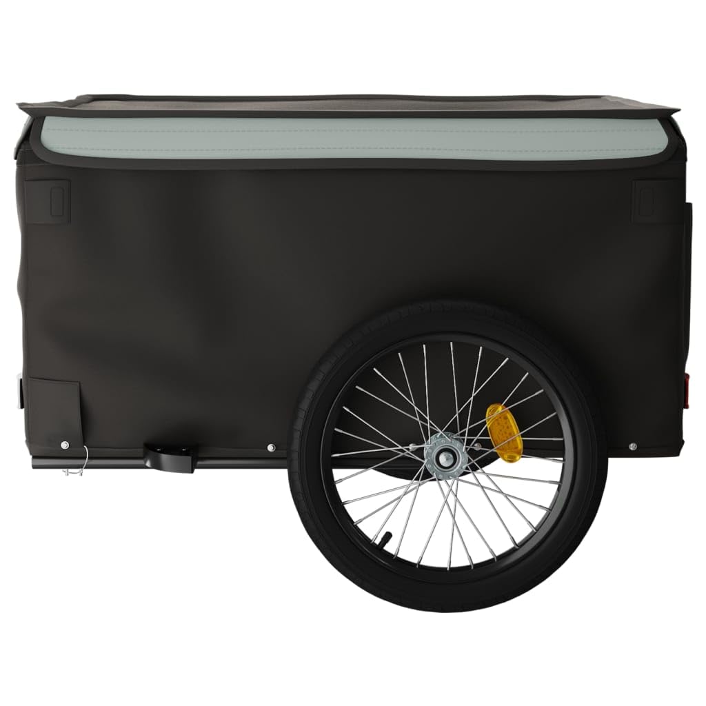 Remolque de Carga de Bicicleta de Servicio Pesado, Marco de Hierro de la Capacidad 45kg, diseño Plegable para el Desplazamiento en Bicicleta, Transporte Urbano
