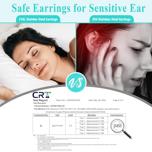 Jstyle Hypoallergenic Earrings for Sensitive Ears-20G Flat Back Earrings for Women Men-Small Surgical Steel Stud Earrings Huggie Hoop Cartilage Nap Earring Sets2