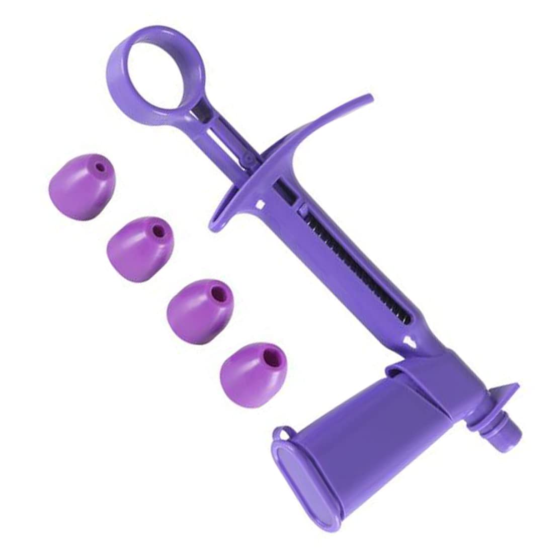 Cake Pearl Applicator, Plastic Sugar Pearl Applicator Fondant Cake Baking Decorating Pearl Ball Decoration Applying Tool with 4 Converters for Home DIY Baking, Purple
