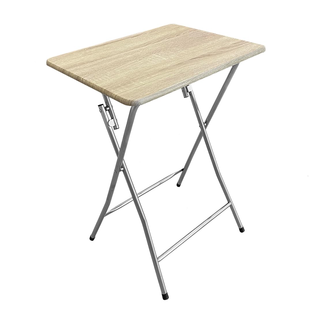 Acomoda Textil – Mesa Auxiliar Plegable de Madera y Aluminio 48x38x66 cm. Mesa Multifunción Portátil, Resistente y Estable para Cocina, Terraza, Jardín o Patio, Natural.