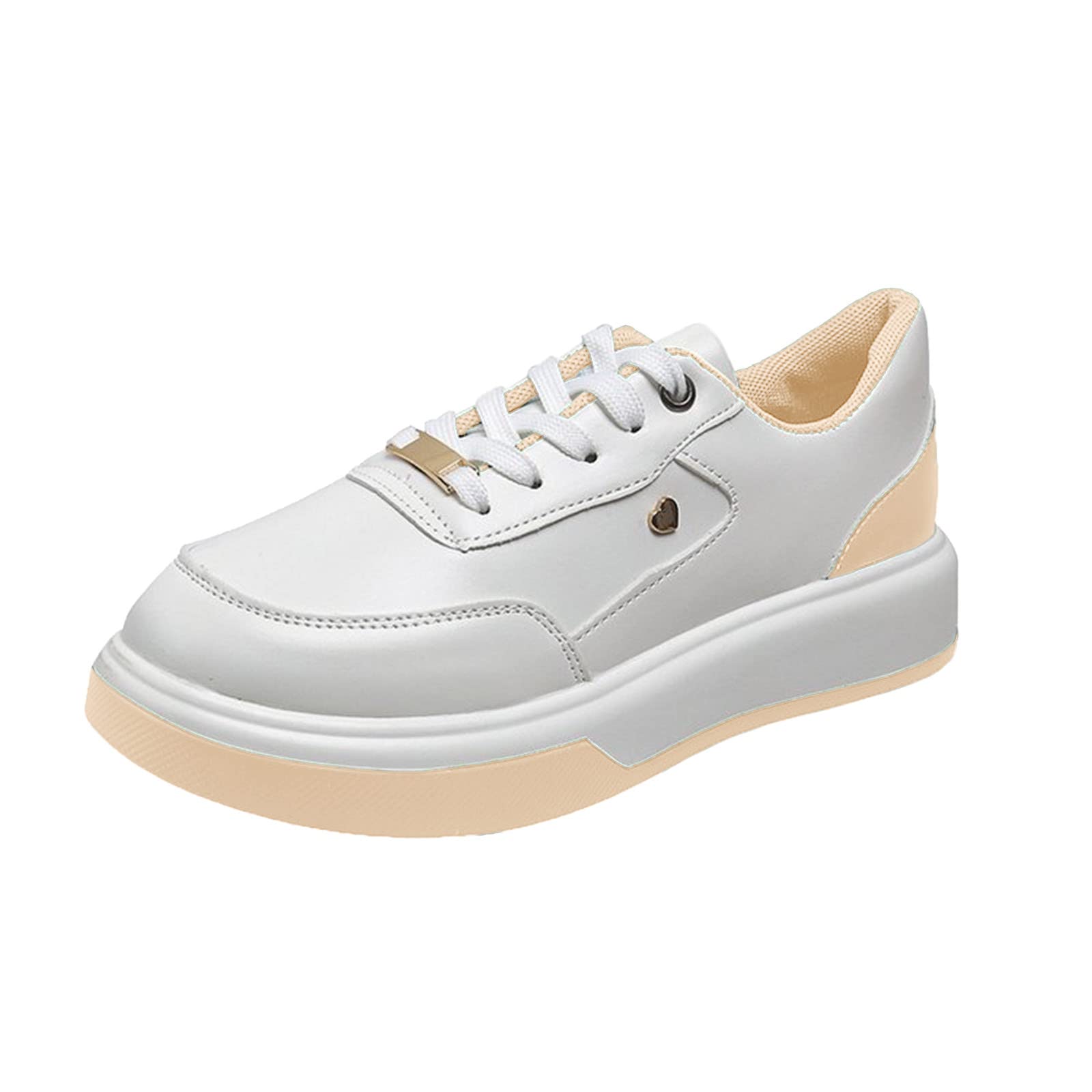 Zapatillas de deporte para mujer, de piel, cómodas, informales