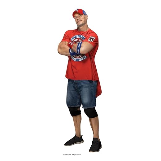 SC4575 John Cena Three Shelf Top Cardboard Cutouts Height 31cm Ideal for WWE Theme, Parties
