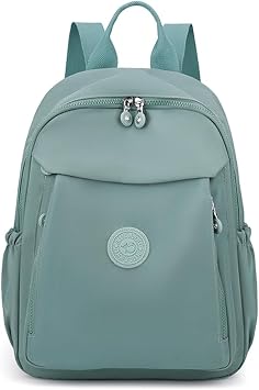 Tanweibago Mini Nylon Women Backpacks,11L Small Ladies backpacks Casual Lightweight Women Shopping Travel Daypack Z2-Green