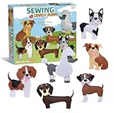 JEEKALO Sewing Kit for Kids Puppy Craft Kits DIY Dogs Stuffed Animal Beginners Sewing Kits Felt Craft Set Educational Art and Craft for Boys Girls Christmas Birthday Party Gift