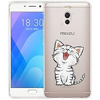 Sunrive Cover compatibile con Meizu M6 Note, Custodia Case in molle Trasparente silicone Morbida Flessibile Antigraffio protettiva back custodie(X Leone