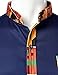 ZEROYAA Men's Hipster African Tribal Graphic Patchwork Design Slim Fit Long Sleeve Button up Mandarin Collar Shirts ZZCL46 Navy X Large