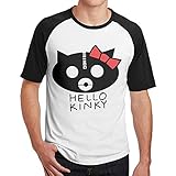 LPKJL Hello Kinky Raglan Baseball Tees Short Sleeve Graphic Tee Black