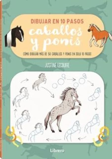 Portada de Dibujar en 10 Pasos Caballos y Ponis