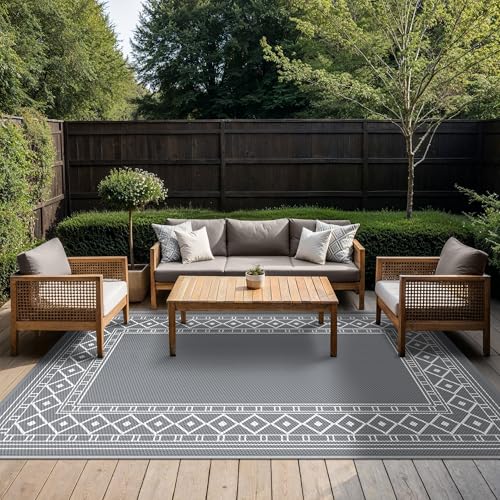 GENIMO Alfombra Exterior Terraza,Impermeable Reversible...