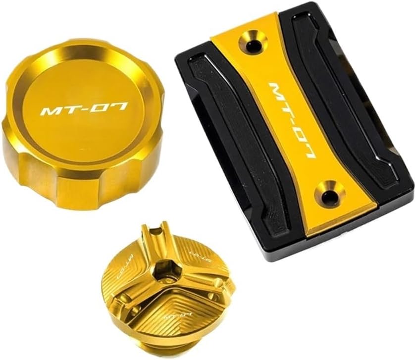 Brake Clutch Fluid Reservoir Cover for for MT 07 FZ07 FZ-07 2014-2024 Motorcycle Front Rear Brake Fluid Reservoir Tank Cover Oil Filler Cap