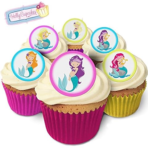24 Mermaids Edible Cupcake Toppers Cover
