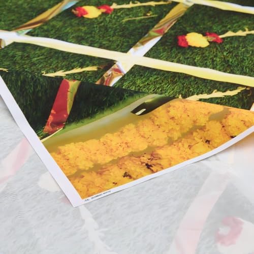 Image of India Diwali Backdrop Puja Hindu Mehndi Festival Background Ganpati Pooja Backdrop India for Bridal Shower Wedding Party Marigold Garlands Photo Props 7X5FT